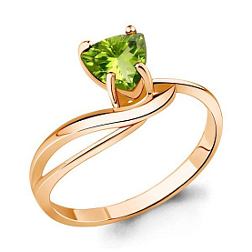 Кольцо Аквамарин - Серебро 925, Хризолит (арт. 6532807.6)