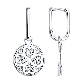 Серьги SOKOLOV - Серебро 925, Фианит (арт. 94027795)