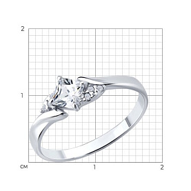 Кольцо SOKOLOV - Серебро 925, Фианит (арт. 94014640)