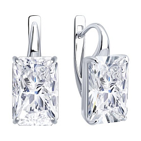 Серьги SOKOLOV - Серебро 925, Фианит (арт. 94027507)