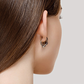 Серьги SOKOLOV - Серебро 925, Гранат, Фианит (арт. 92020172)