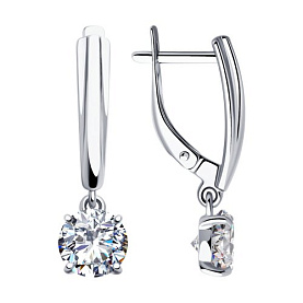 Серьги SOKOLOV - Серебро 925, Фианит (арт. 94023292)