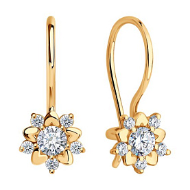 Серьги SOKOLOV - Золото 375, Фианит (арт. 024788-4)