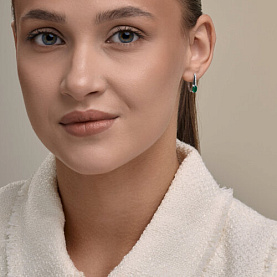 Серьги SOKOLOV - Серебро 925, Агат, Фианит (арт. 92025367)