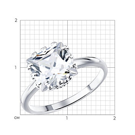 Кольцо SOKOLOV - Серебро 925, Фианит (арт. 94014864)