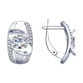Серьги SOKOLOV - Серебро 925, Фианит (арт. 94022982)