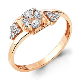 Кольцо Аквамарин - Серебро 925, Фианит (арт. 68620А.6)