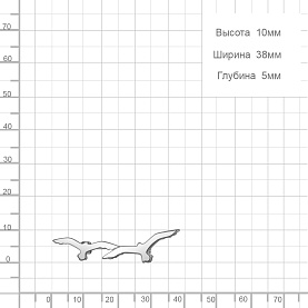 Брошь Аквамарин - Серебро 925 (арт. 77439.5)