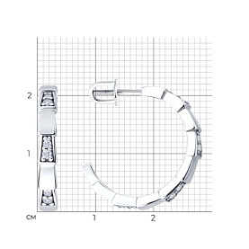 Серьги Diamant - Серебро 925, Фианит (арт. 94-122-02267-1)