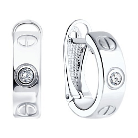 Серьги Diamant - Серебро 925, Фианит (арт. 94-120-02024-1)