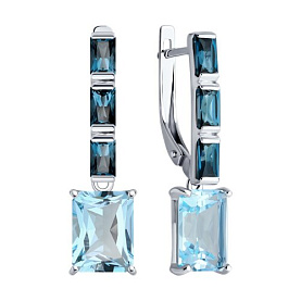 Серьги Diamant - Золото 585, Топаз (арт. 52-321-02457-1)