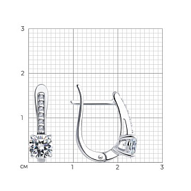 Серьги SOKOLOV - Серебро 925, Фианит (арт. 94025925)