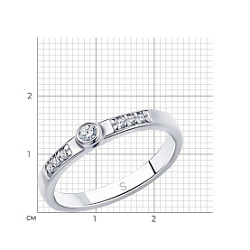 Кольцо SOKOLOV - Серебро 925, Фианит (арт. 94010698)