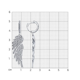 Серьги SOKOLOV - Серебро 925, Фианит (арт. 94025773)