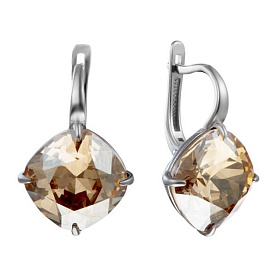 Серьги Мастер Клио - Серебро 925, Swarovski (арт. 23С0614Д-247)