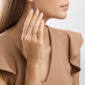 Кольцо SOKOLOV - Золото 375, Фианит (арт. 018436-4)