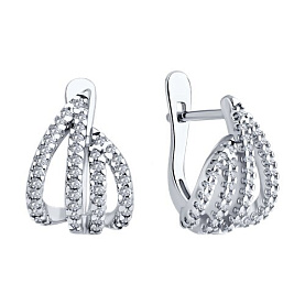 Серьги SOKOLOV - Серебро 925, Фианит (арт. 94026674)