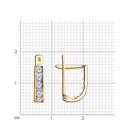 Серьги SOKOLOV - Золото 375, Фианит (арт. 021499-4)