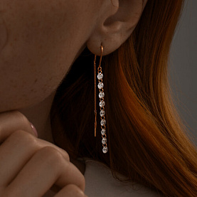 Серьги SOKOLOV - Серебро 925, Фианит (арт. 93021065)