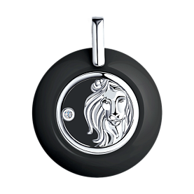 Подвеска Diamant - Серебро 925, Керамика, Фианит (арт. 94-130-01254-1)