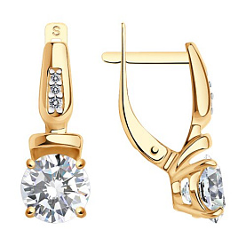 Серьги SOKOLOV - Серебро 925, Фианит (арт. 93020880)