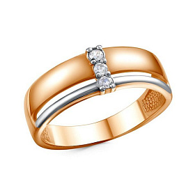 Кольцо Красная пресня - Серебро 925, Фианит (арт. 23815239Д)