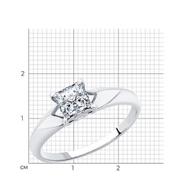 Кольцо Diamant - Серебро 925, Фианит (арт. 94-110-01639-1)