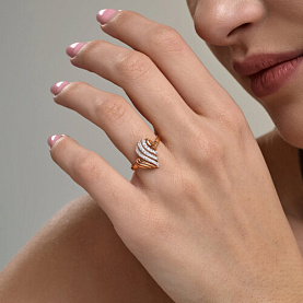 Кольцо SOKOLOV - Золото 585, Фианит (арт. 019821)