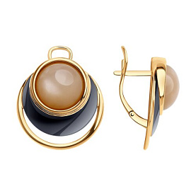 Серьги Diamant - Серебро 925, Лунный камень (арт. 93-320-01756-1)