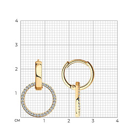 Серьги SOKOLOV - Серебро 925, Фианит (арт. 93022439)