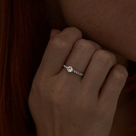 Кольцо SOKOLOV - Серебро 925, Фианит (арт. 94013752)