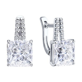 Серьги SOKOLOV - Серебро 925, Фианит (арт. 94026820)