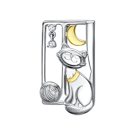 Брошь Кабаровских - Серебро 925, Фианит (арт. 5-171-7987)