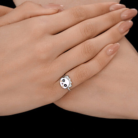 Кольцо Diamant - Серебро 925, Фианит, Эмаль (арт. 94-110-00097-1)