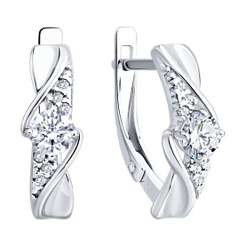 Серьги Diamant - Серебро 925, Фианит (арт. 94-120-00030-1)