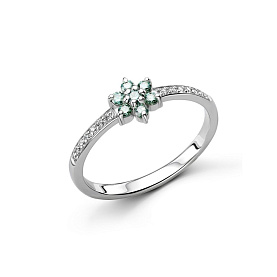 Кольцо Дар - Серебро 925, Синтетический муассанит, Фианит (арт. К-5136рс1613900)