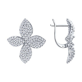 Серьги SOKOLOV - Серебро 925, Фианит (арт. 94027297)