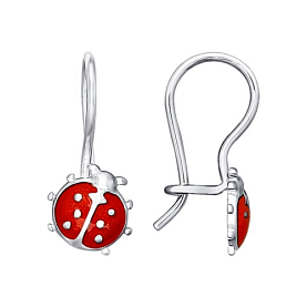 Серьги SOKOLOV - Серебро 925, Эмаль (арт. 94021634)