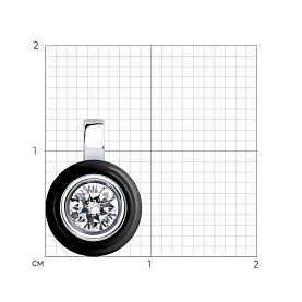 Подвеска SOKOLOV - Серебро 925, Керамика, Фианит (арт. 94032864)
