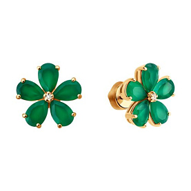 Серьги SOKOLOV - Серебро 925, Агат, Топаз (арт. 92023127)