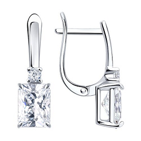 Серьги SOKOLOV - Серебро 925, Фианит (арт. 94027813)