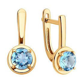 Серьги SOKOLOV - Золото 585, Топаз (арт. 728849)