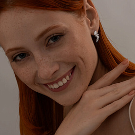 Серьги SOKOLOV - Серебро 925, Фианит (арт. 94021352)