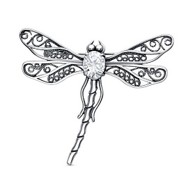 Брошь Красная пресня - Серебро 925, Фианит (арт. 13816650)