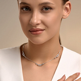 Колье SOKOLOV - Серебро 925, Фианит (арт. 94071364)