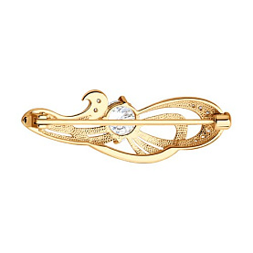 Брошь SOKOLOV - Серебро 925, Фианит (арт. 93040001)