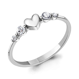 Кольцо Аквамарин - Серебро 925, Фианит (арт. 67448.5)