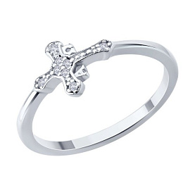 Кольцо SOKOLOV - Серебро 925, Фианит (арт. 94014237-91)