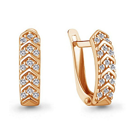 Серьги Аквамарин - Серебро 925, Фианит (арт. 400909А.6)