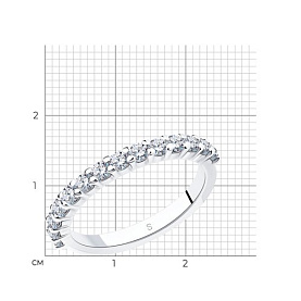 Кольцо SOKOLOV - Серебро 925, Фианит (арт. 94012183)